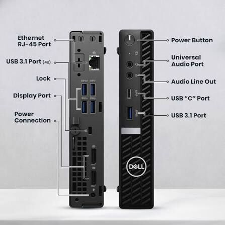 Khobar, Computers, SAR 999,  10th Gen-Dell Macro PC - Core I5/16/256 Nvm2 + 500 GB/W11/ 24&rdquo; MM IPS LED (Cam,Mic,Speaker