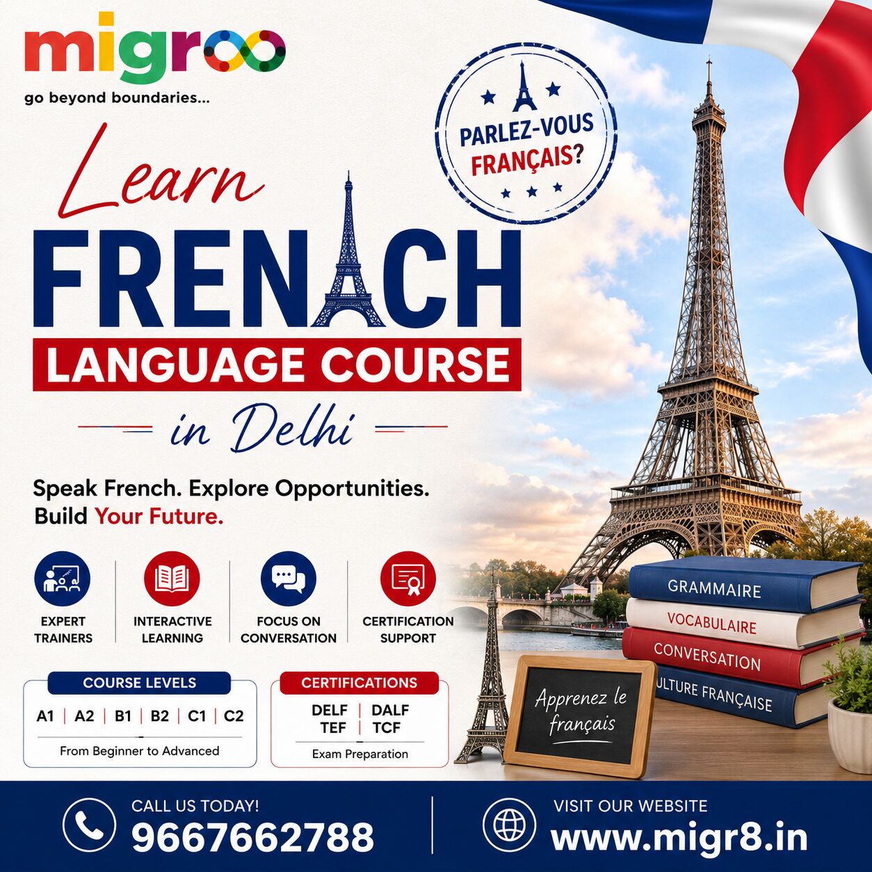 New Delhi, Lessons Offered, French Language Course In Delhi