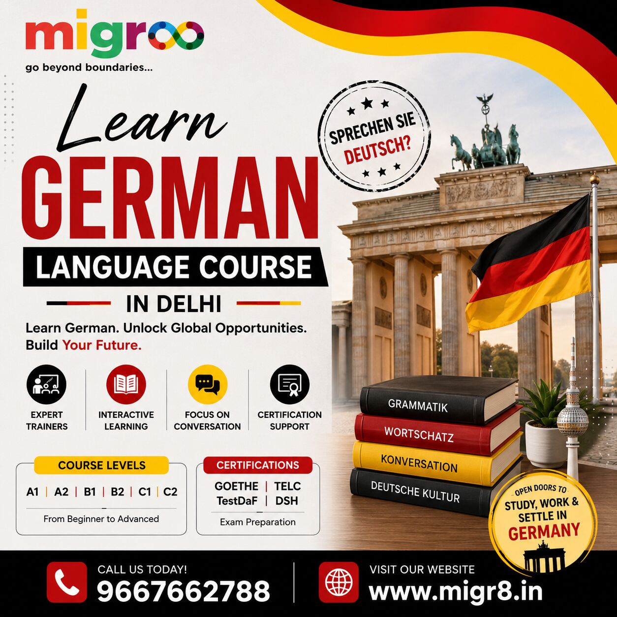 New Delhi, Lessons Offered, German Language Course In Delhi