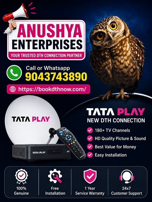 Mumbai, Electronics, INR 3600,  Tata Play New DTH Connection In Kallakurichi | 9043743890