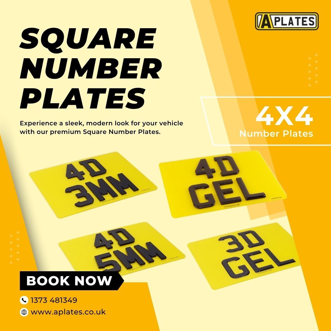 London, Auto Parts, Square Number Plates For SUVs And 4x4 Vehicles