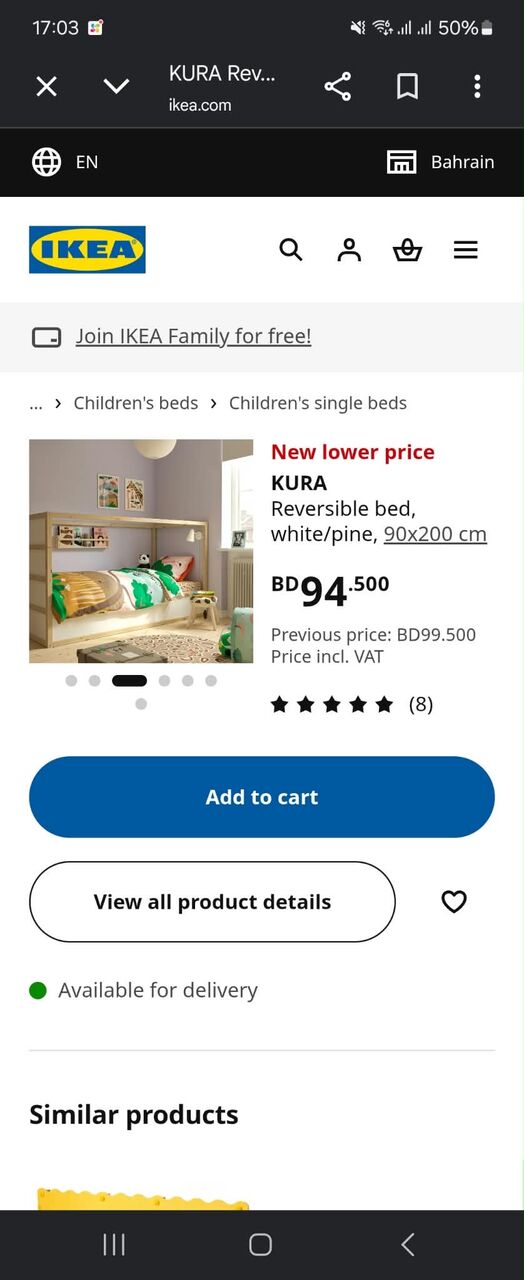 Manama, Furniture, BHD 30,  Kids Reversible Bed For Sale