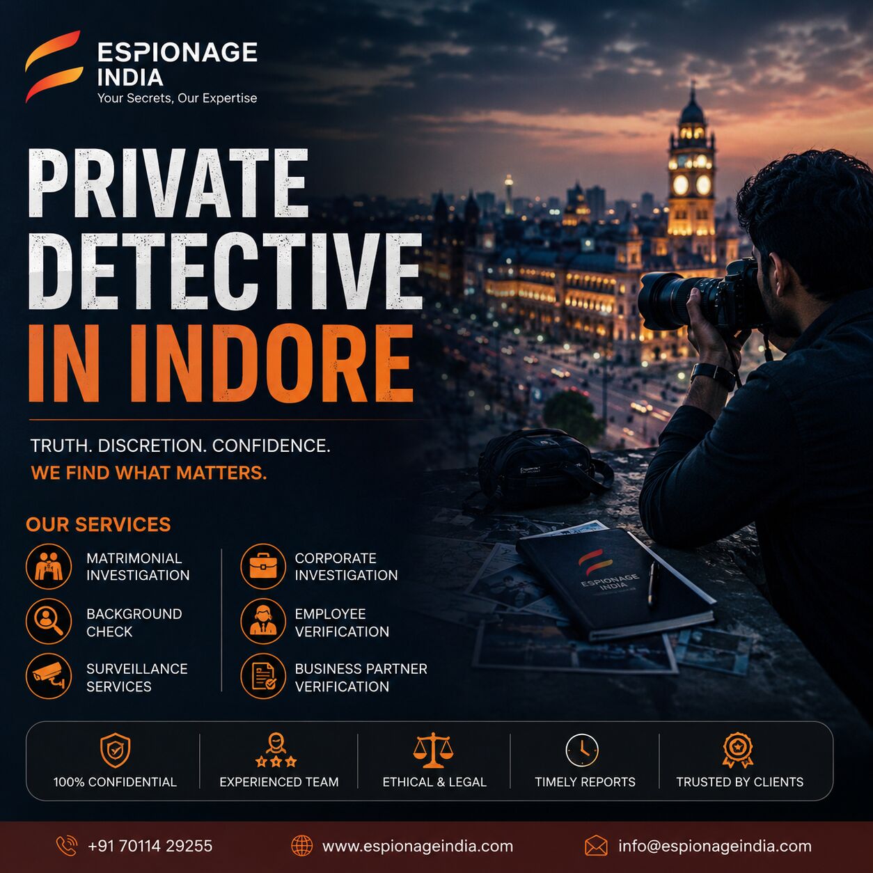 Indore, Legal, Private Detective In Indore: Trusted Investigation Services For Personal & Corporate Matte