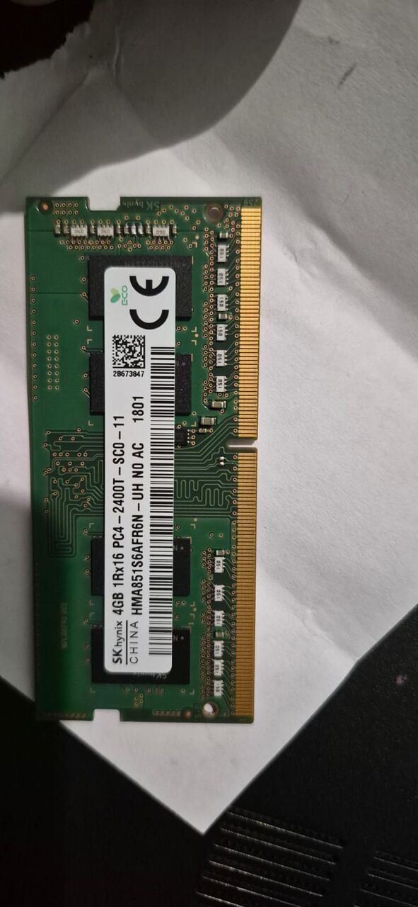 Al Ameer Fawwaz Junobi, Computers, SAR 110,  4GB 1RX16 PC4-2400T LAPTOP RAM