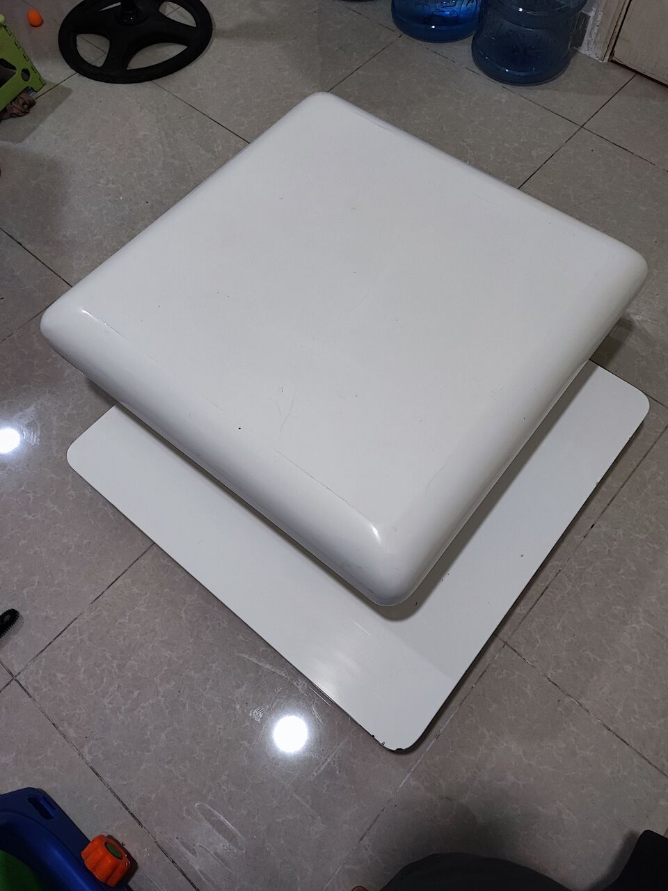 Al Firdous, Furniture, SAR 150,  Modern Revolving Coffee Table &ndash; White