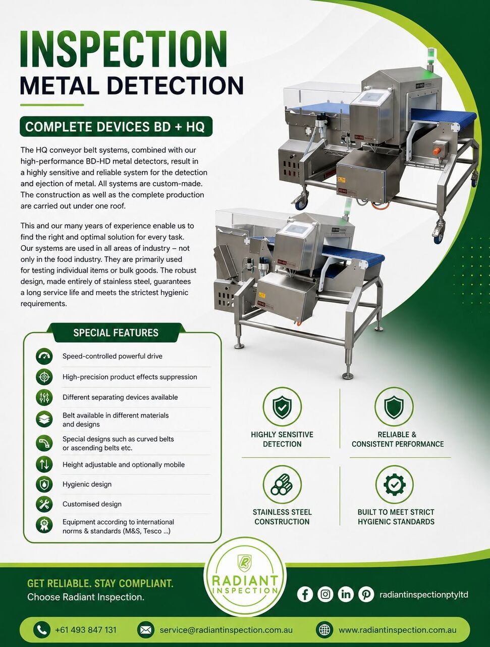 Melbourne, Industrial Machinery, AUD 1,  Food Inspection Equipment Servicing Sydney