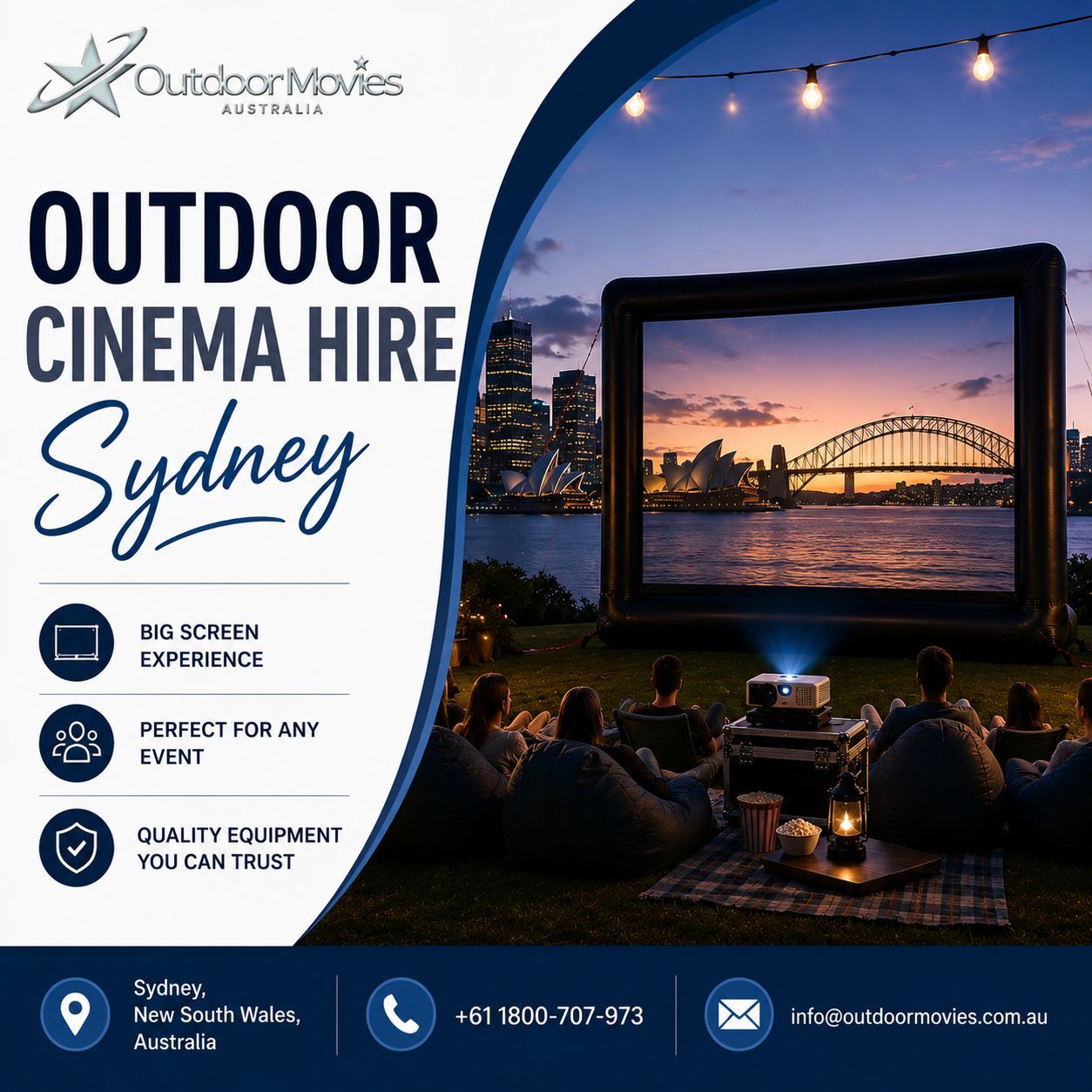 Sydney, Equipment Rental, Outdoor Cinema Hire In Sydney For Memorable Events