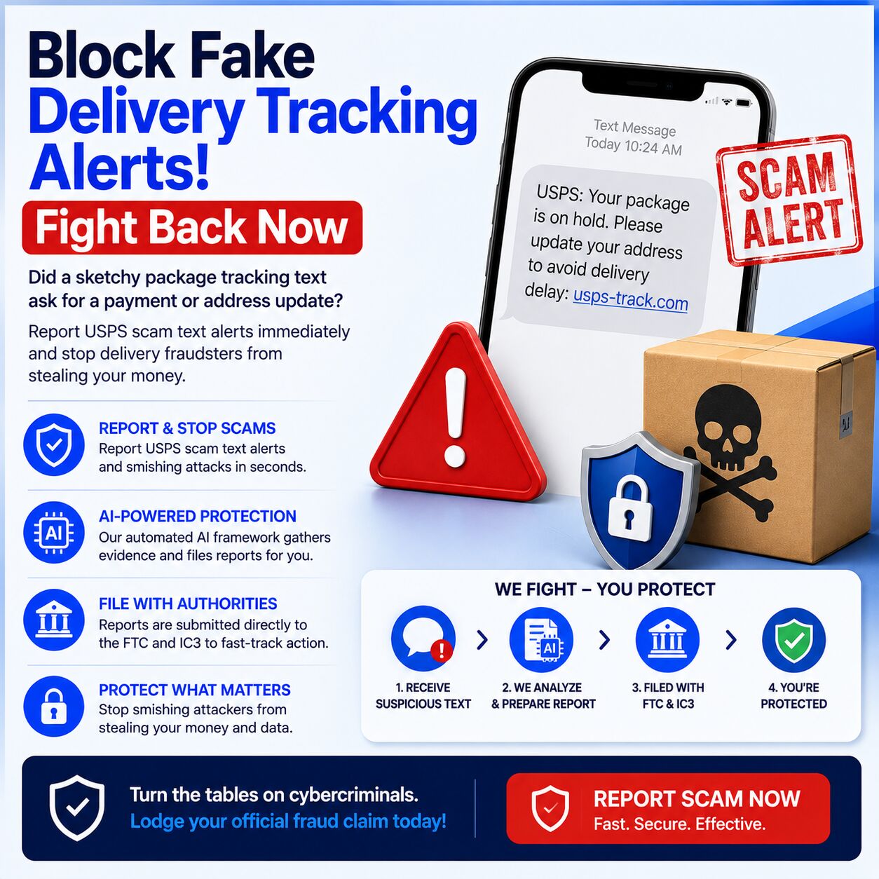 New York, Security, Block Fake Delivery Tracking Alerts! Fight Back Now