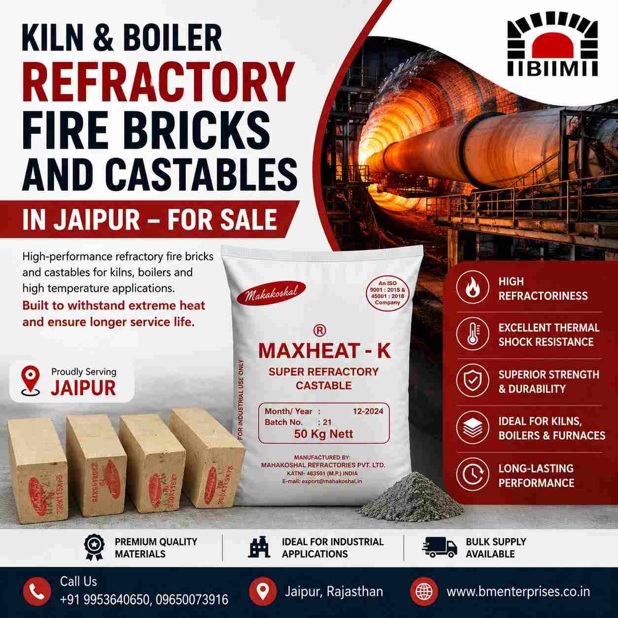 Jaipur, Materials, INR 120,  Kiln & Boiler Refractory Fire Bricks And Castables In Jaipur