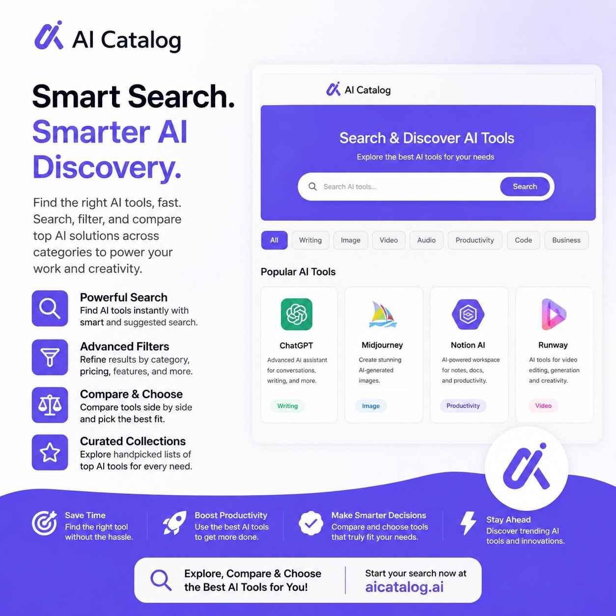 Mumbai, Technical, AI Catalog: Smart Search & Discovery For The Best AI Tools