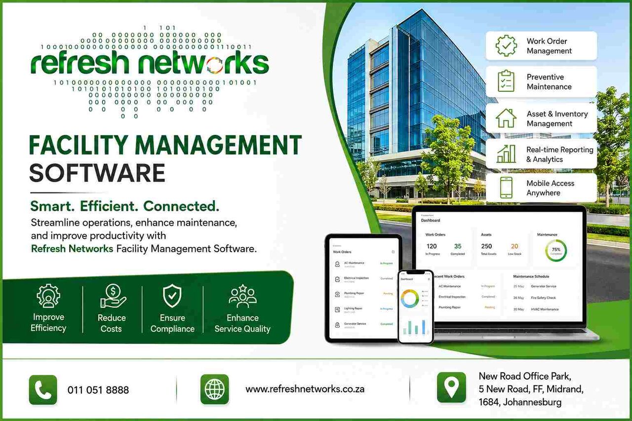 Johannesburg, Software Development, Refresh Networks &ndash; Smarter Facility Management, Simplified