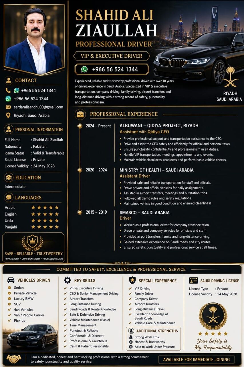 Riyadh, Job Seekers, Driver