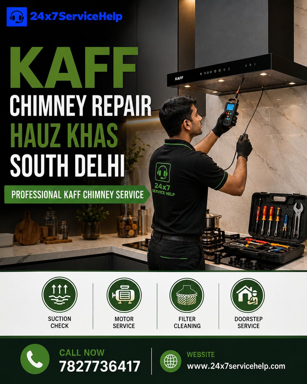 New Delhi, Appliance Repair, Kaff Chimney Repair Service In Hauz Khas South Delhi