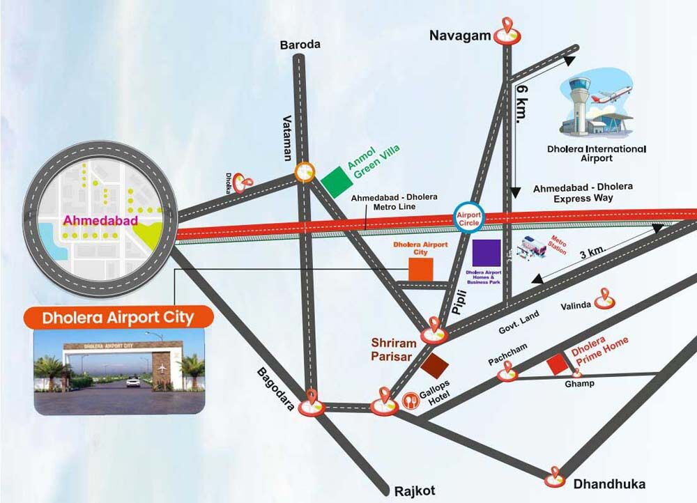 Ahmedabad, Farm & Garden, INR 1300000,  Dholera Airport City Residential Plots In Dholera Ahmedabad
