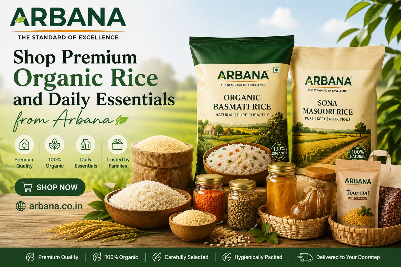 Gurugram, Business, Buy Premium Organic Rice & Daily Essentials Online From Arbana