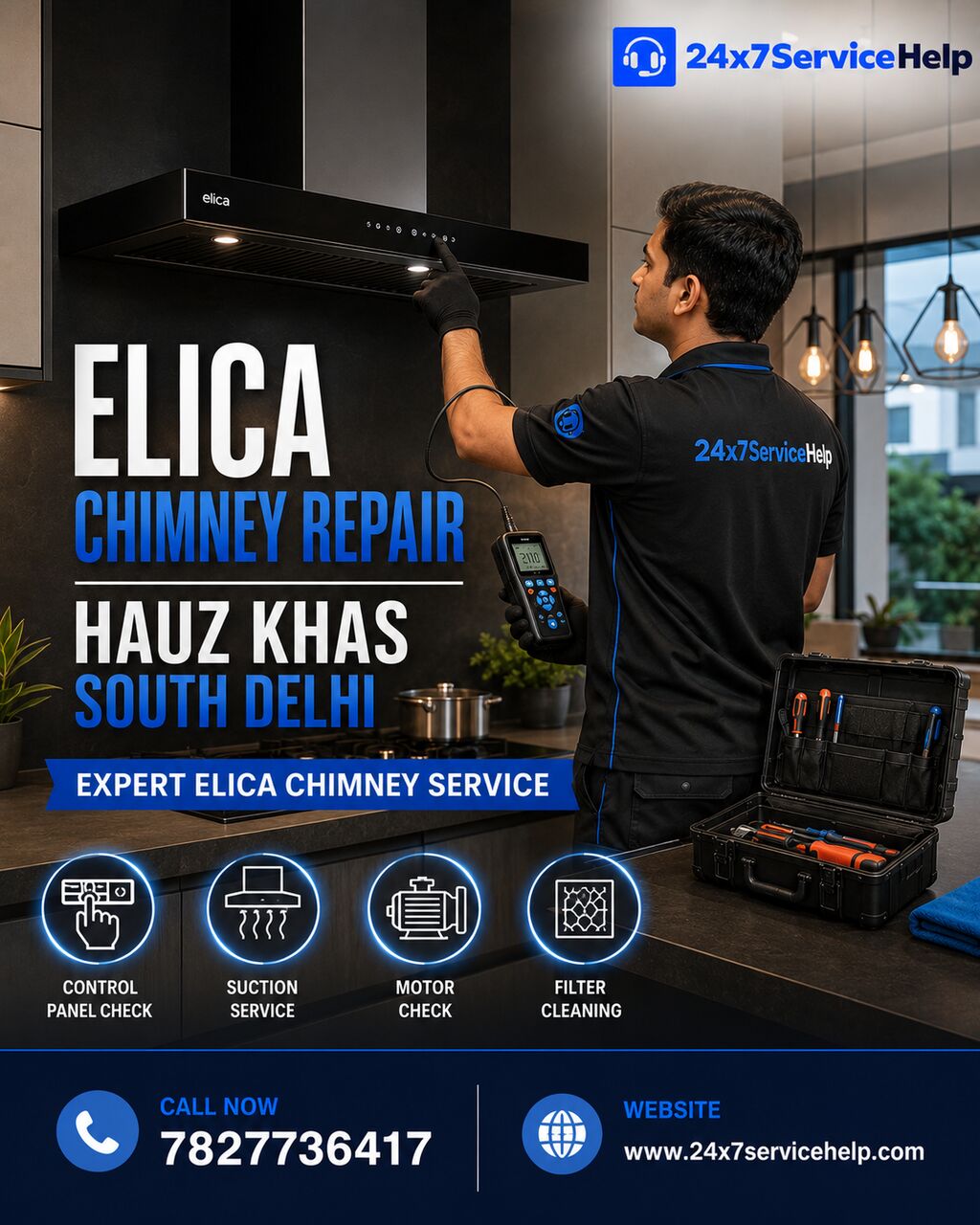 New Delhi, Appliance Repair, Elica Chimney Repair Service In Hauz Khas South Delhi
