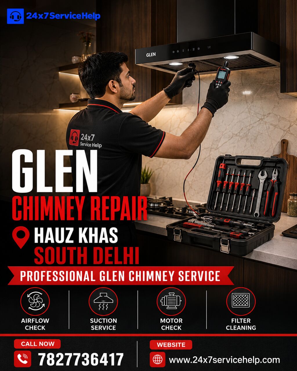 New Delhi, Appliance Repair, Glen Chimney Repair Service In Hauz Khas South Delhi