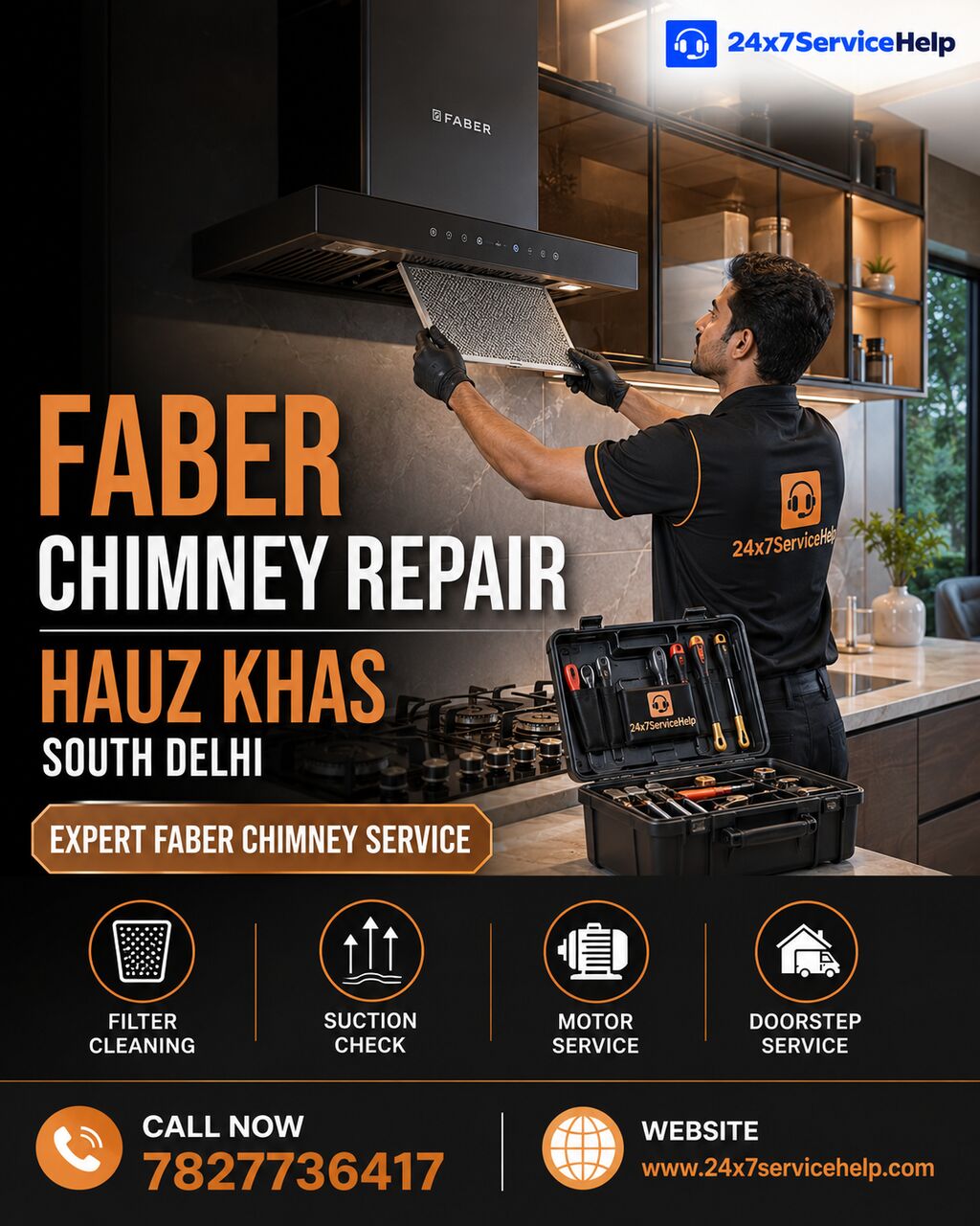 New Delhi, Appliance Repair, Faber Chimney Repair Service In Hauz Khas South Delhi