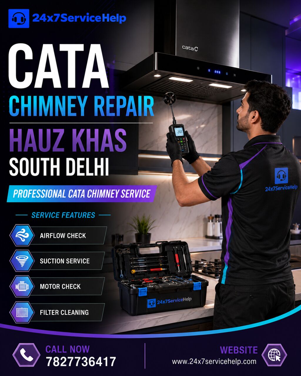 New Delhi, Appliance Repair, Cata Chimney Repair Service In Hauz Khas South Delhi
