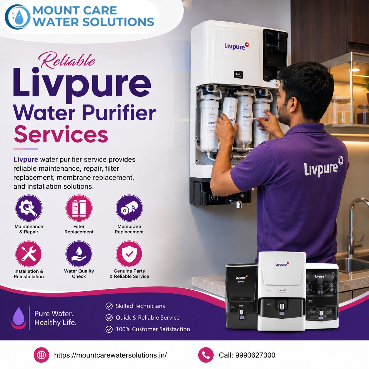 Mumbai, Household, Reliable Livpure Water Purifier Services