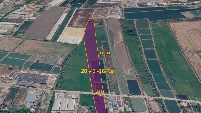 Bangkok, Real Estate For Sale, THB 100000000,  6 BR,  8326 Sq. Feet,  ขายที่ดินผังสีม่วง บางบ่อ สมุทรป
