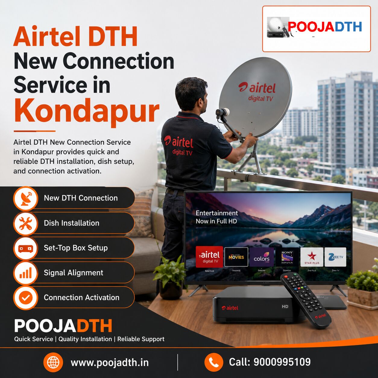 Mumbai, Television, Airtel DTH New Connection Service In Kondapur