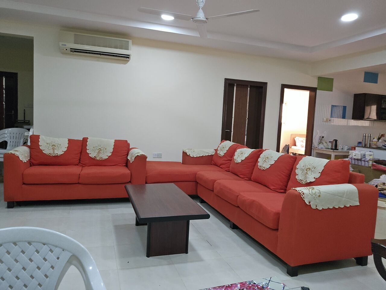 Manama, Furniture, BHD 55,  5 Seater Sofa+sofa Bed, Single Bed, Double Bed, And Tables For Sale