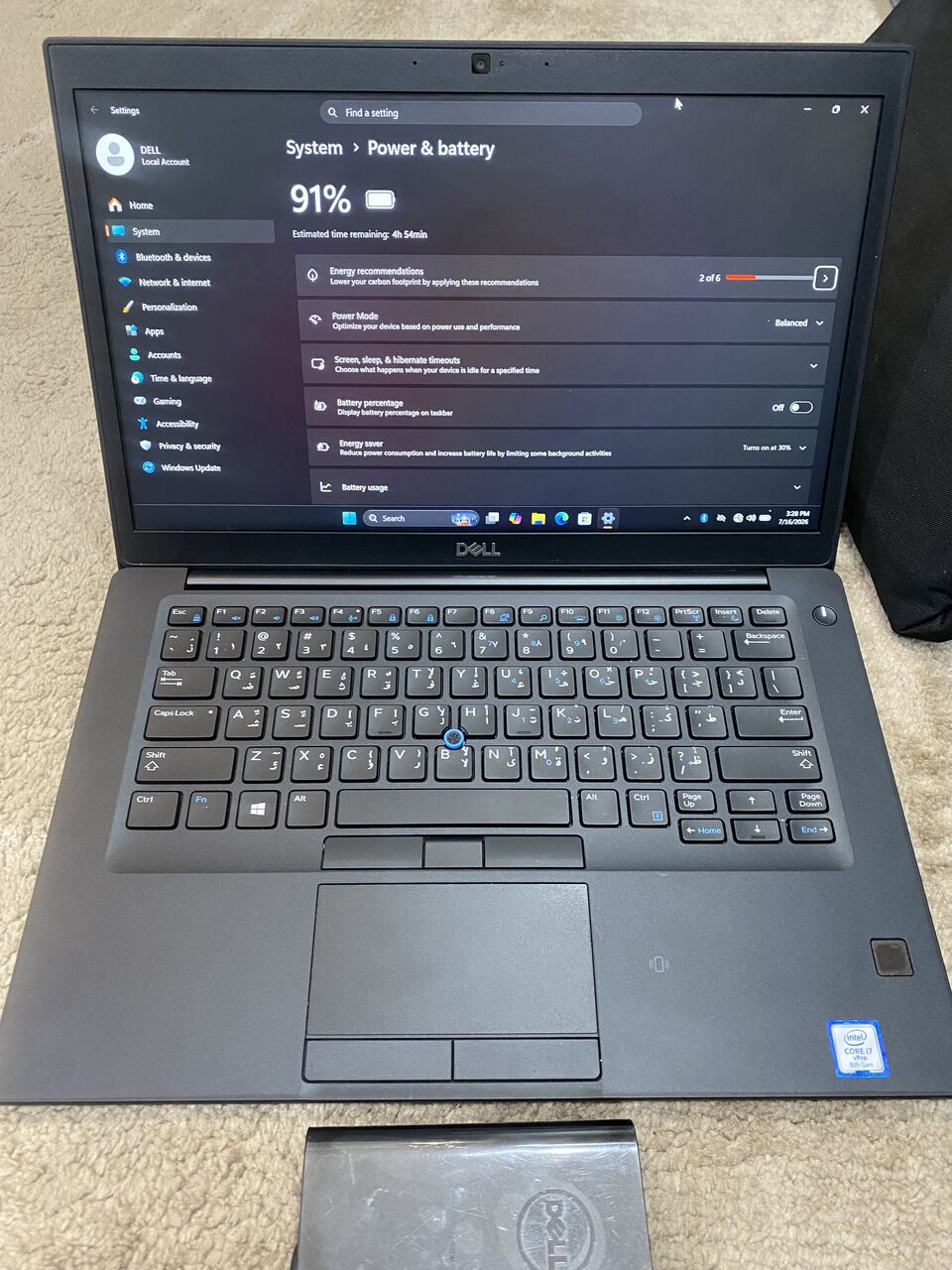Riyadh, Computers, SAR 700,  Dell I7-7800U-8GB-256GB-Model Dell Latitude 7490