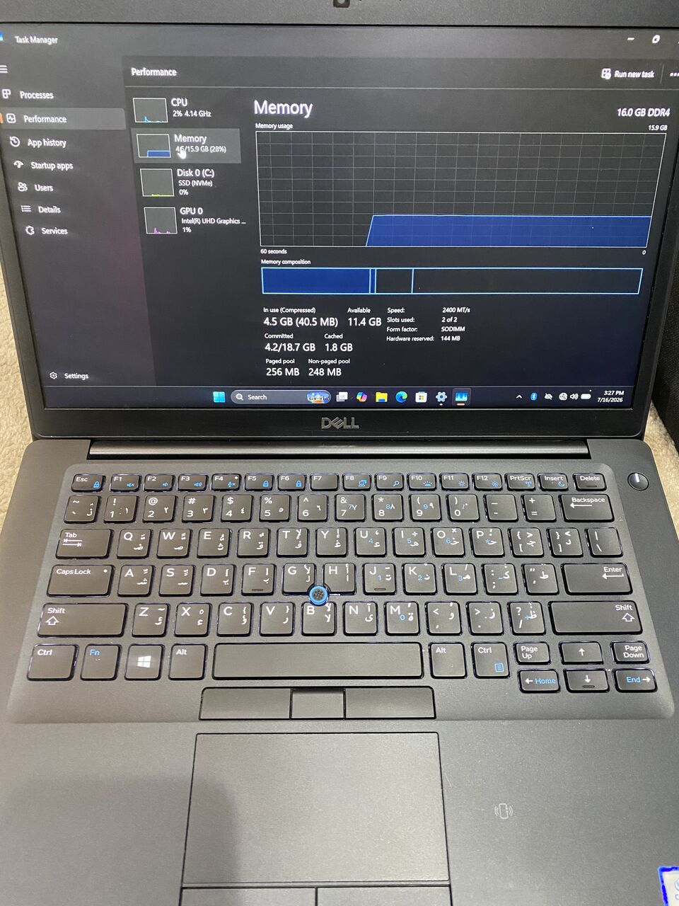 Riyadh, Computers, SAR 700,  Dell I7-7800U-8GB-256GB-Model Dell Latitude 7490