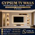 Gypsum TV Wall | Decorative Units | Niches & Shelves | Riyadh