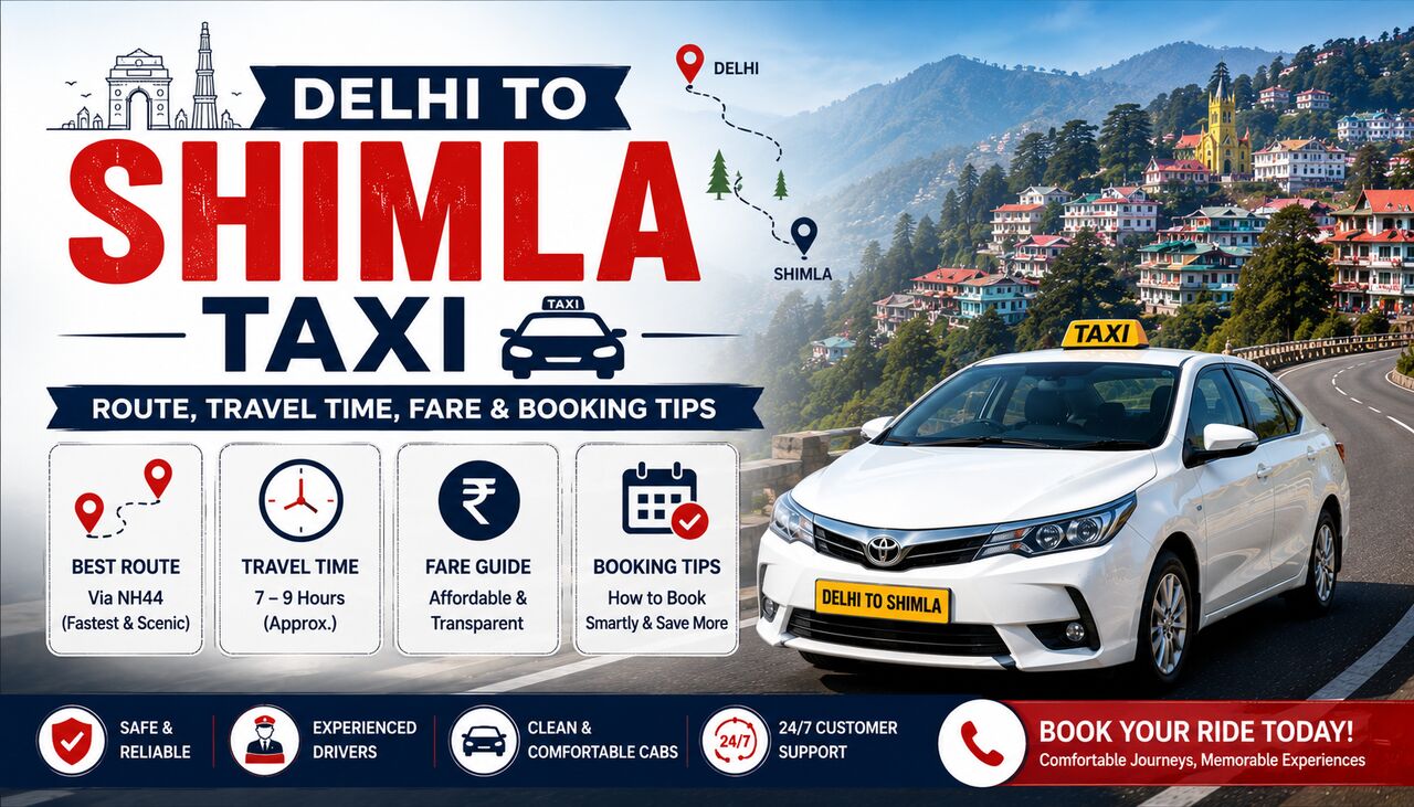 New Delhi, Travel, Book A Reliable Delhi To Shimla Taxi For Your Next Adventure