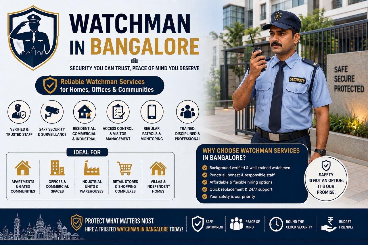 Bangalore, Cleaning, Routine Property Monitoring With Watchman In Bangalore