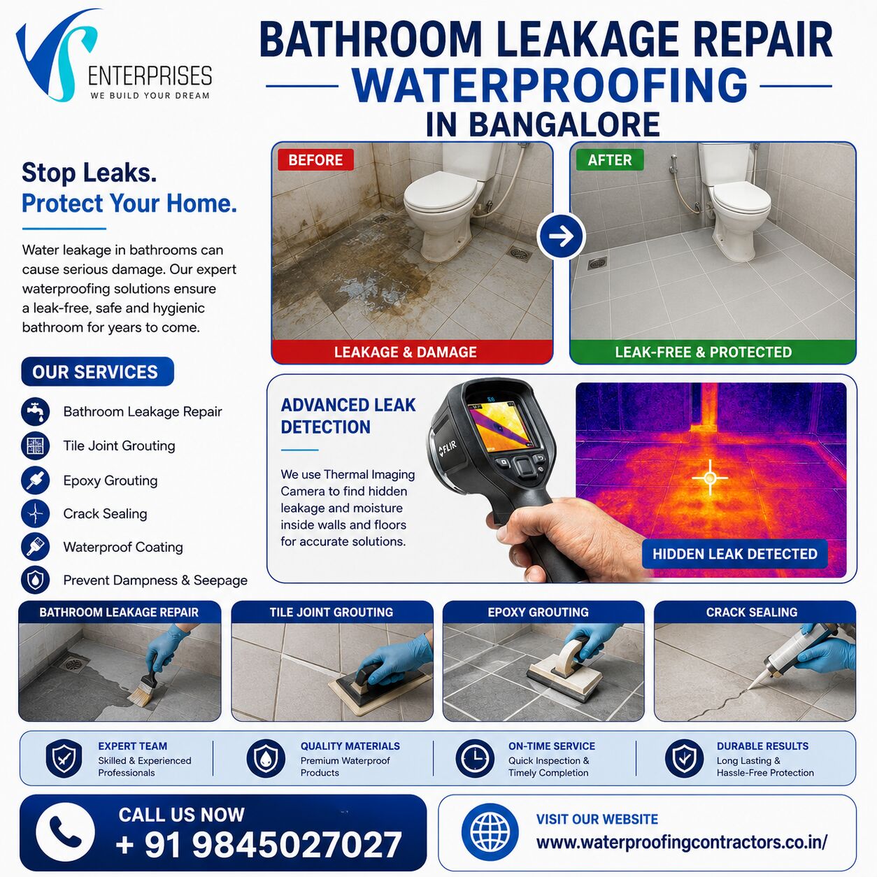 Bangalore, Construction, Bathroom Leakage Repair Waterproofing In Bangalore