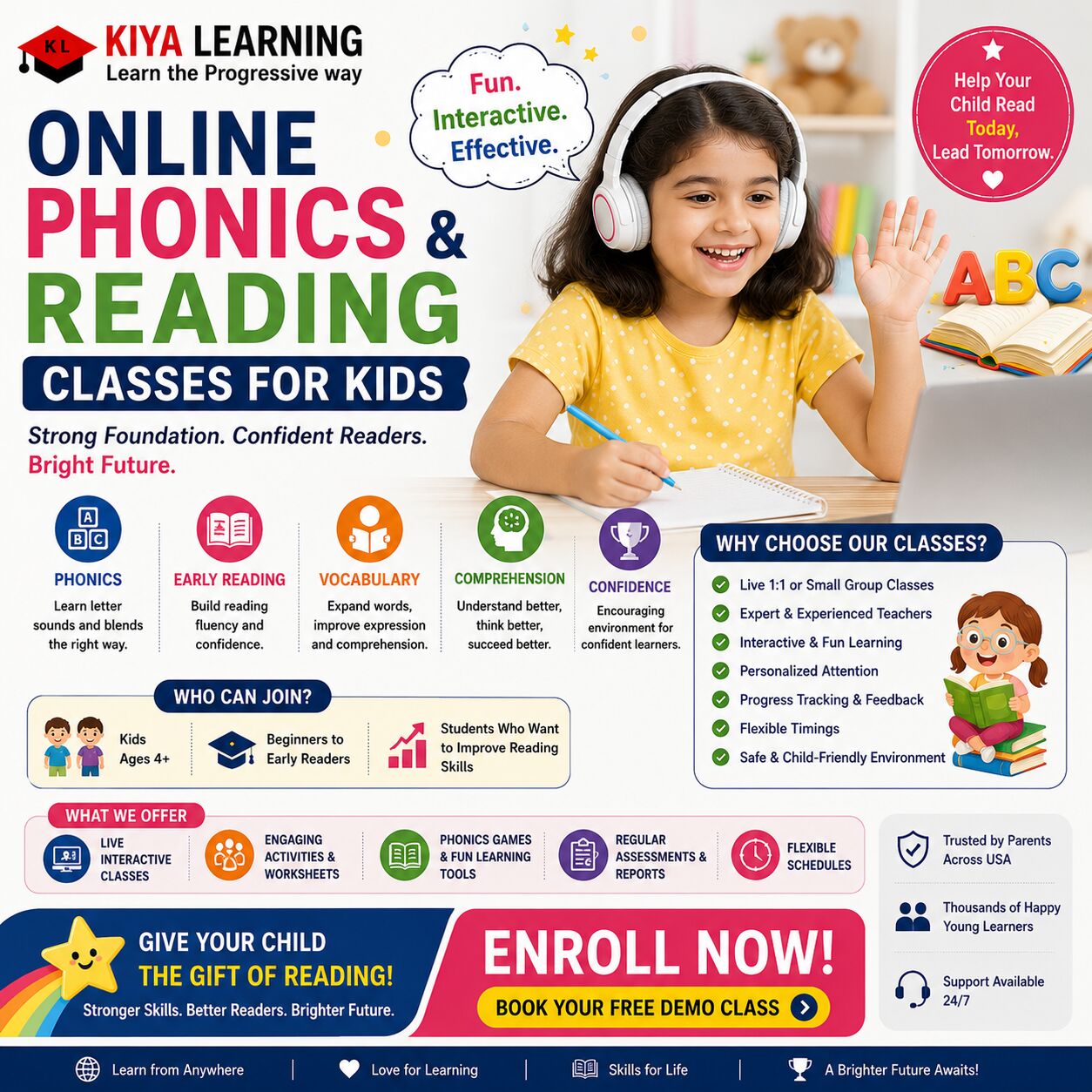 New York, Education, Online Phonics & Reading Classes For Kids