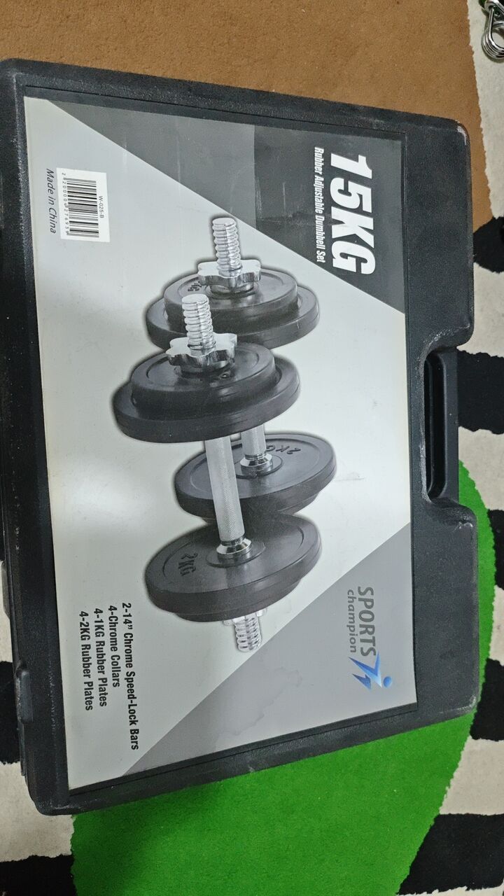 Riyadh, Sporting Goods, SAR 110,  15 Kgs Dumbbell Set For Sale