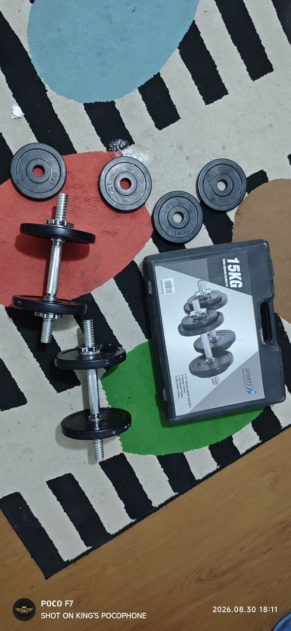 Riyadh, Sporting Goods, SAR 110,  15 Kgs Dumbbell Set For Sale