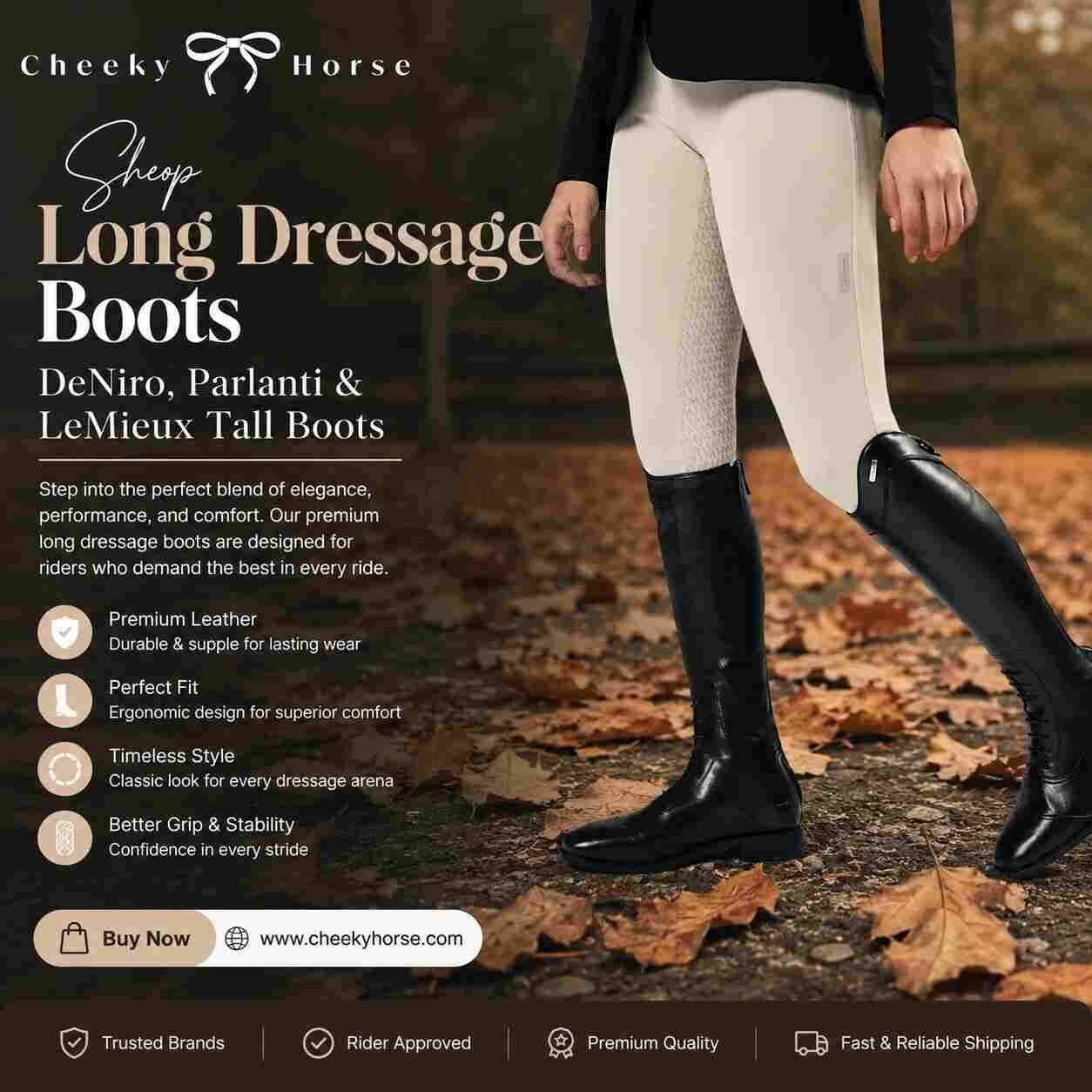 New York, Clothing & Accessories, USD 210,  Shop Long Dressage Boots | DeNiro, Parlanti & LeMieux Tall Boots