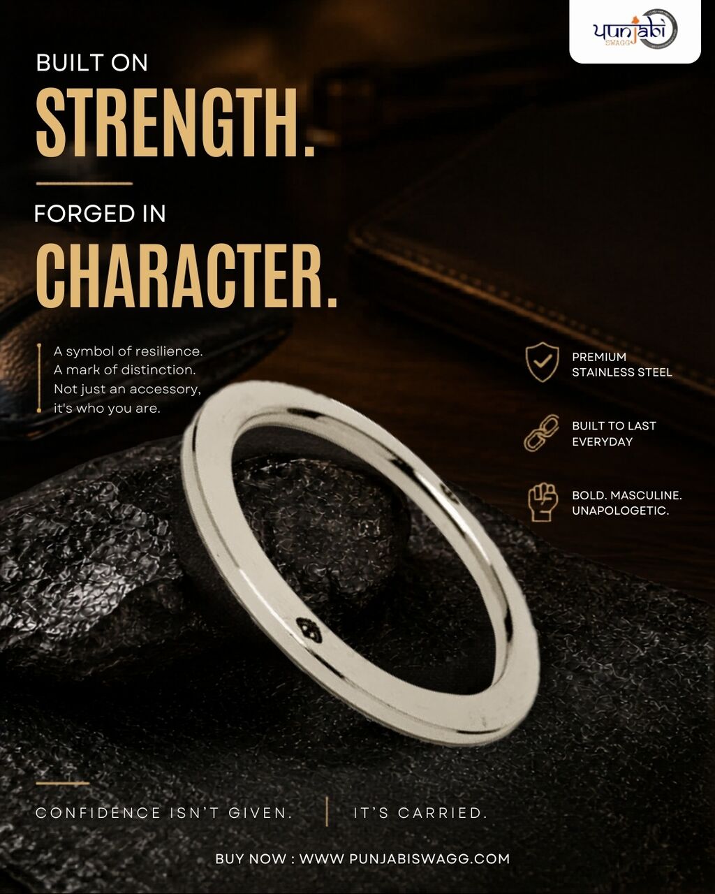 New Delhi, Jewelry, Stainless Steel Chakri Kada For Men &ndash; Personalised Punjabi Kada By Punjabi Swagg