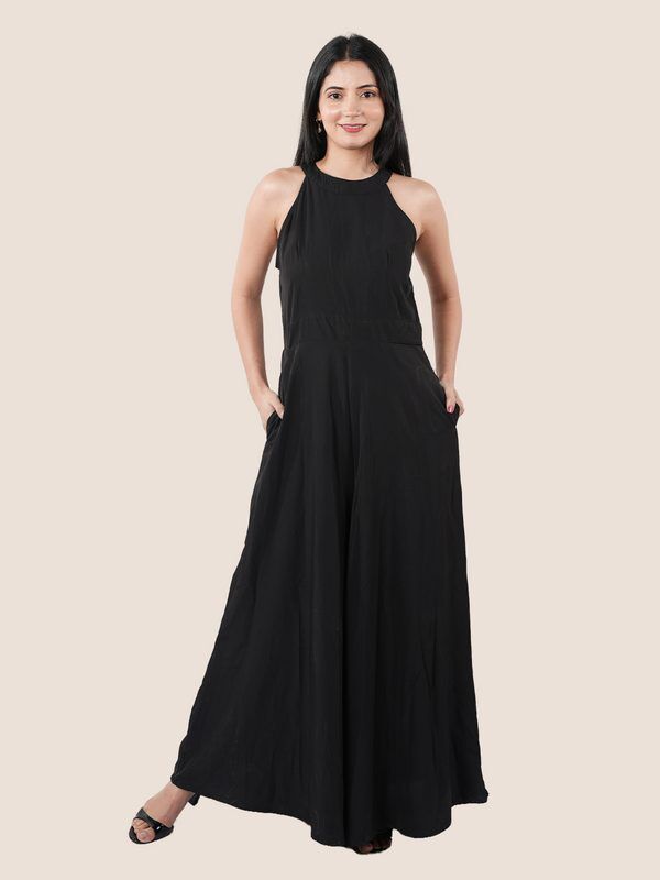 Mumbai, Clothing & Accessories, INR 729,  Black Slim-Fit Jumpsuit Birthday Dress