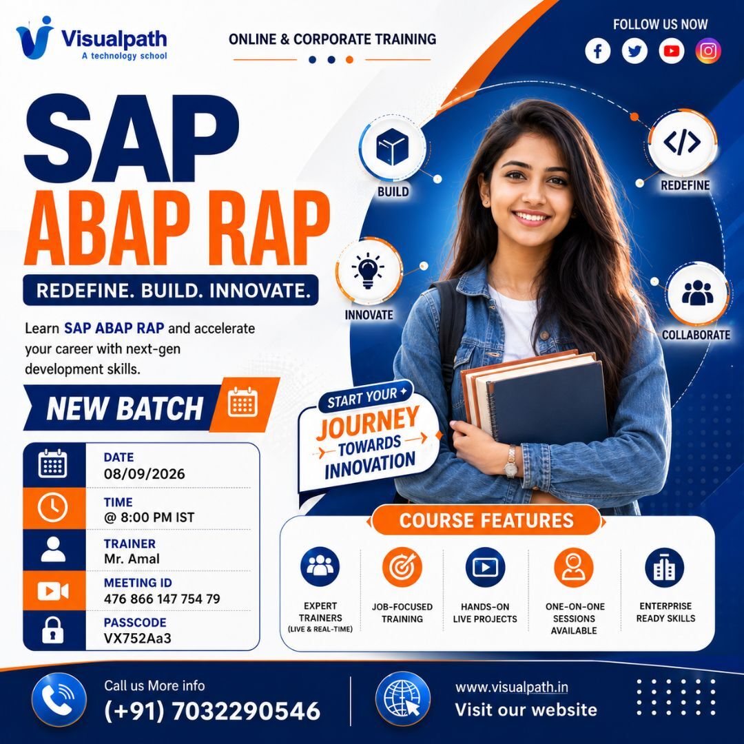 Hyderabad, Lessons Offered, SAP ABAP RAP Online Training: Join New  Batch Sep 8th