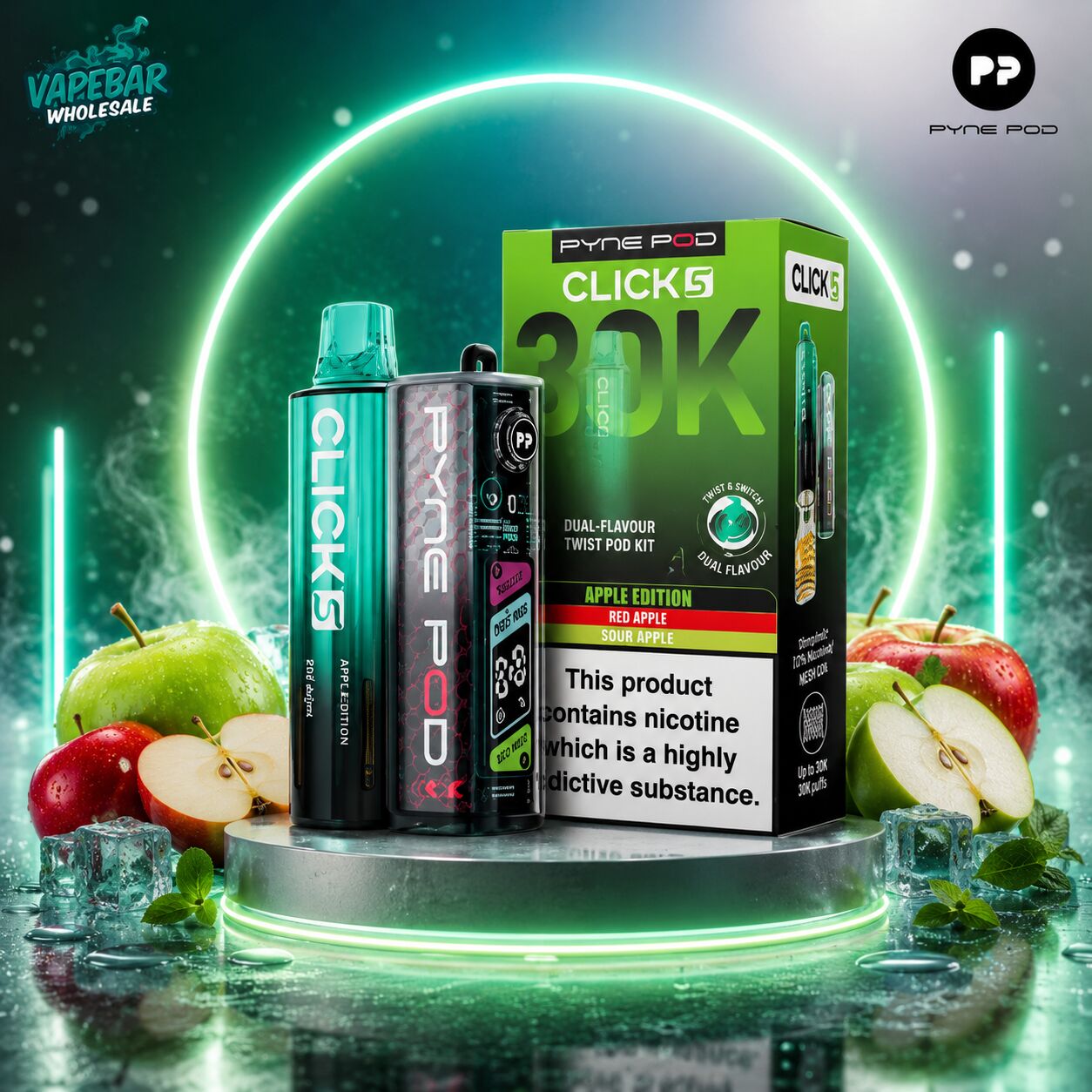 Manchester, Electronics, GBP 28,  Pyne Pod Click 30000 Box Of 5 | Dual-Flavour Twist Pod Kit
