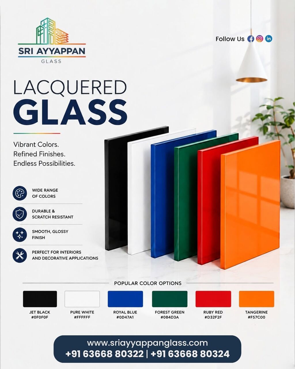 Bangalore, Business, Add Colour & Character With Lacquered Glass In Bangalore