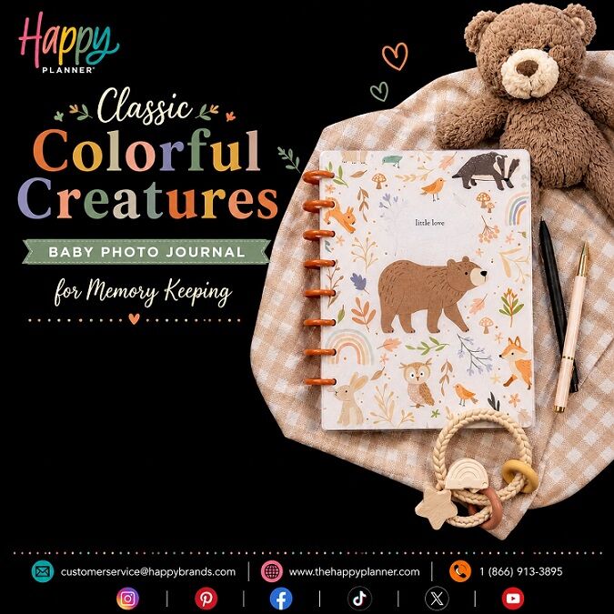 New York, Books, USD 24,  Classic Colorful Creatures Baby Photo Journal For Memory Keeping