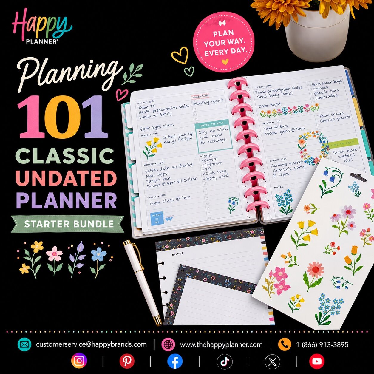 New York, Books, USD 6,  Planning 101 Classic Undated Planner Starter Bundle