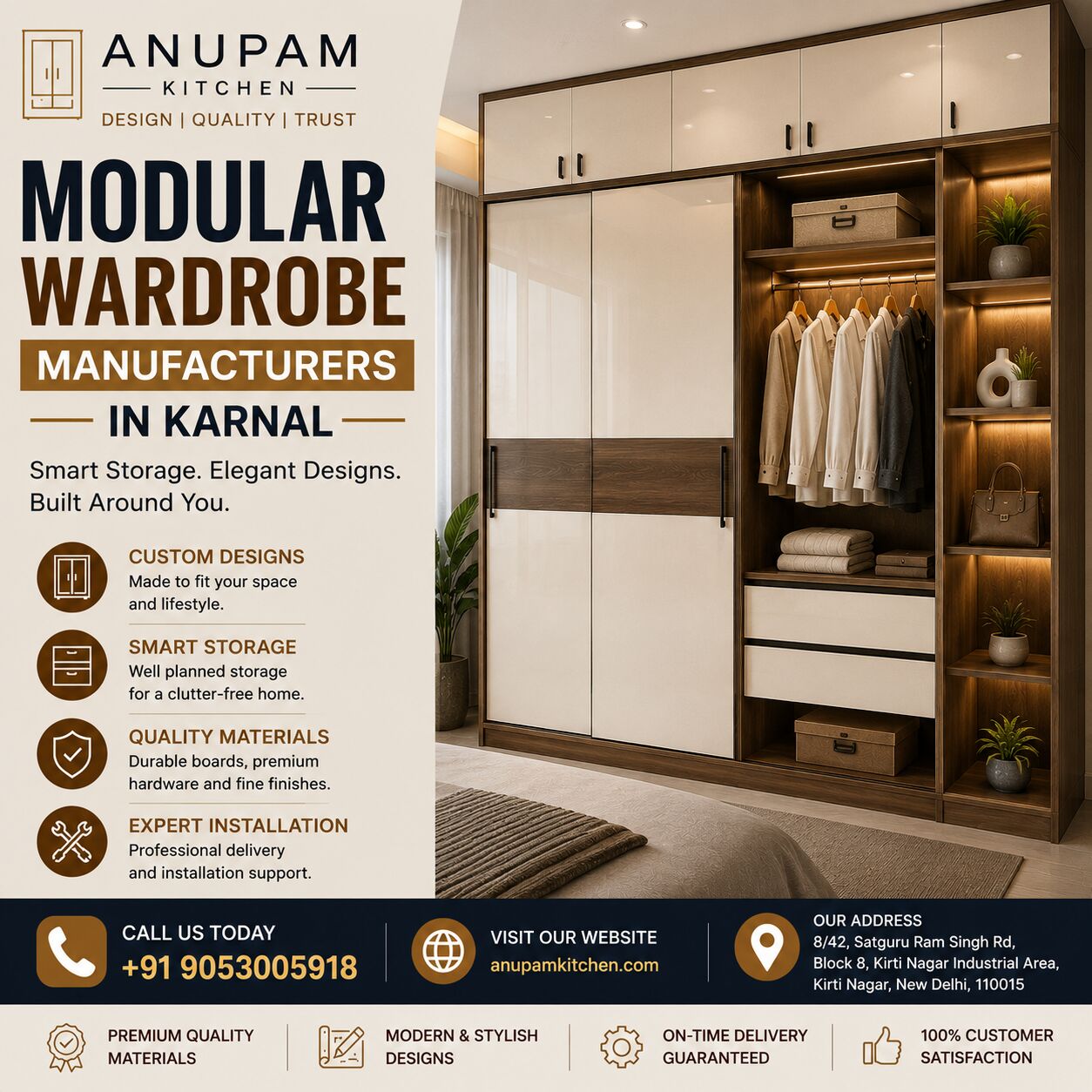 New Delhi, Household Items, INR 10000,  Customized Modular Wardrobes In Karnal