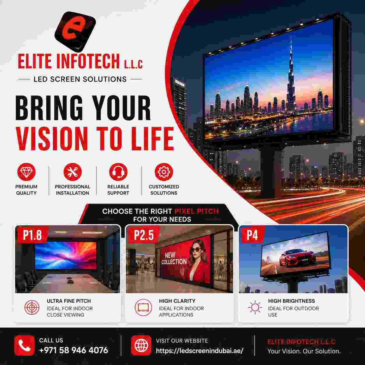 Dubai, Creative, P2.5 LED Screen Supplier | P2.5 LED Video Wall Dubai