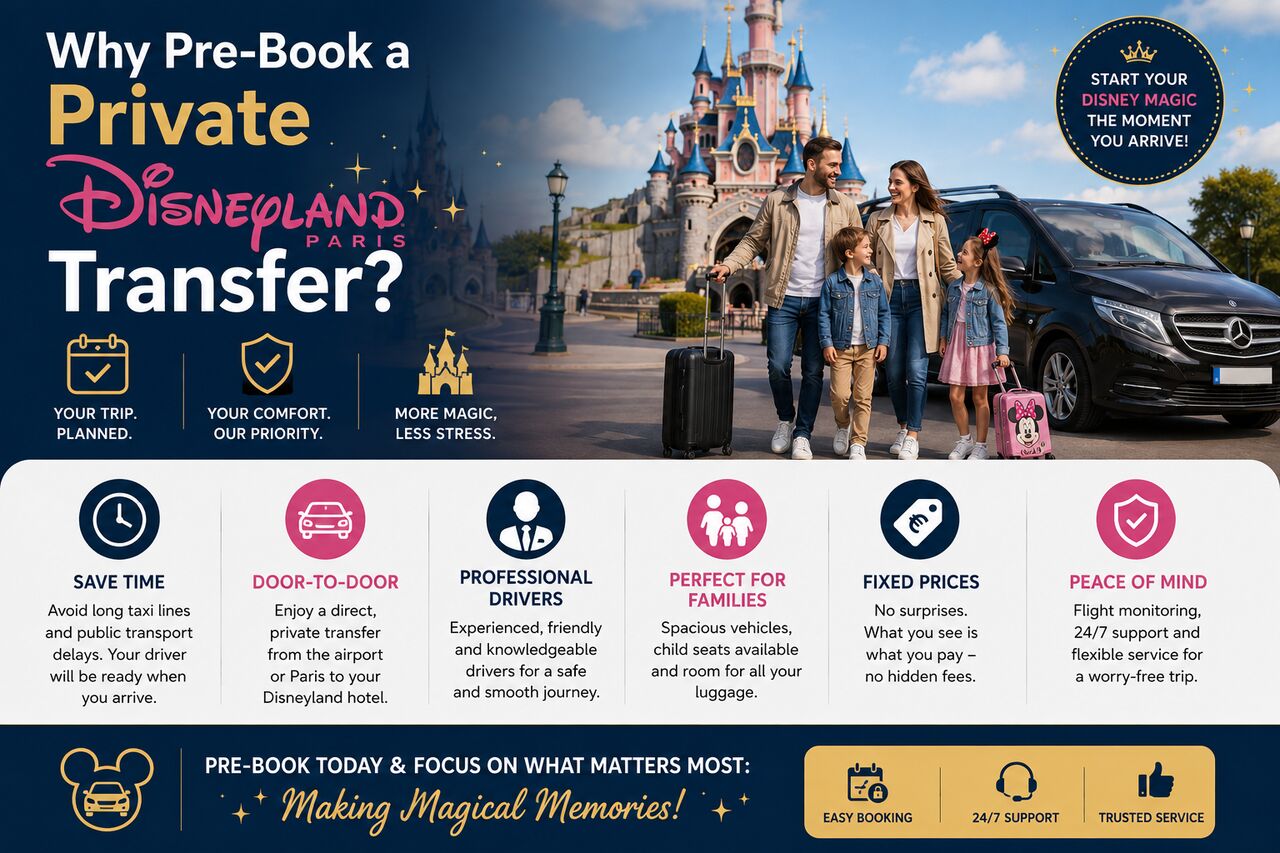 Paris, Travel, Why Pre-Book A Private CDG To Disneyland Paris Transfer?
