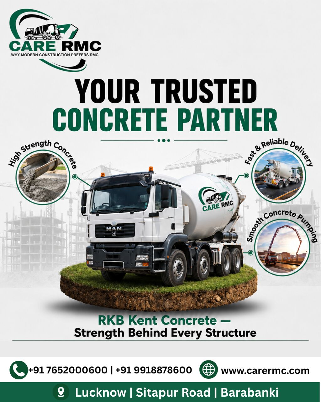 Lucknow, Construction, Trusted RMC Plant In Lucknow For Quality Ready Mix Concrete Solutions