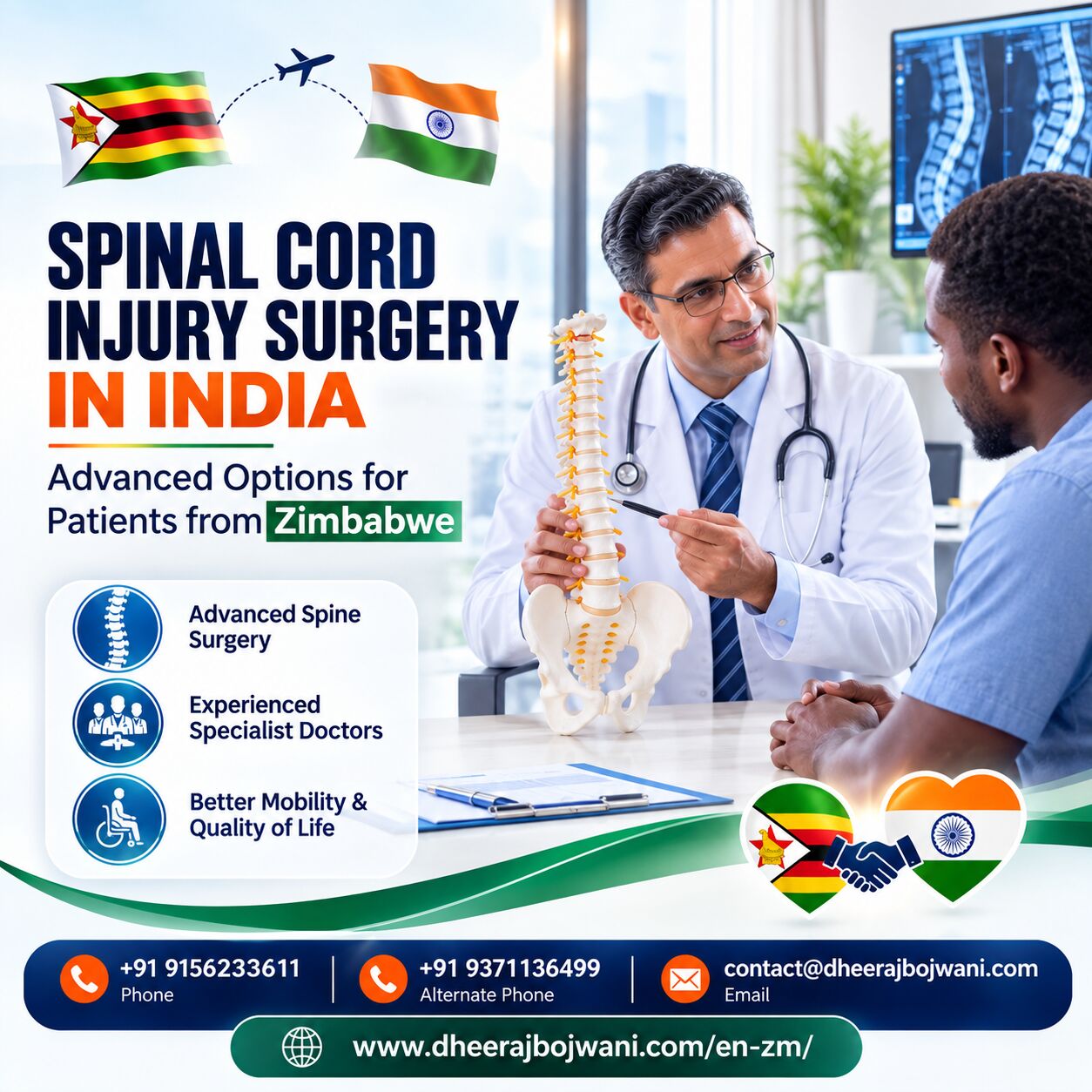 Mumbai, Health, Best Spine Surgeon In India For Zambian Patients
