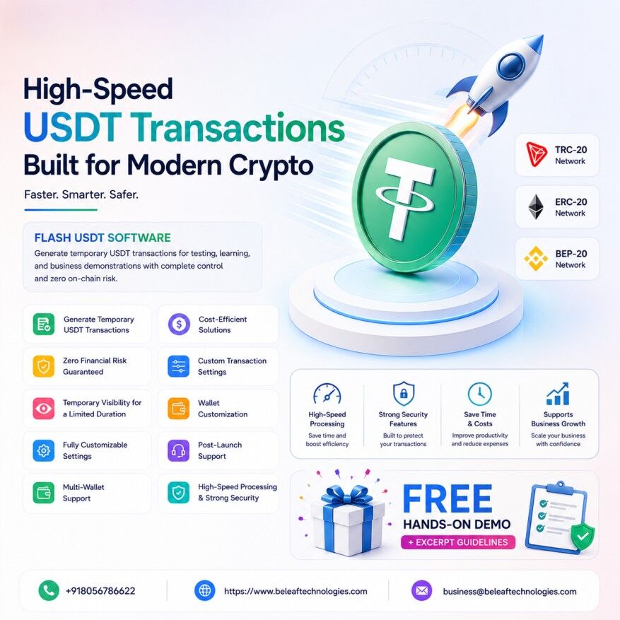 Mumbai, Software Development, High-Speed USDT Transactions Built For Modern Crypto